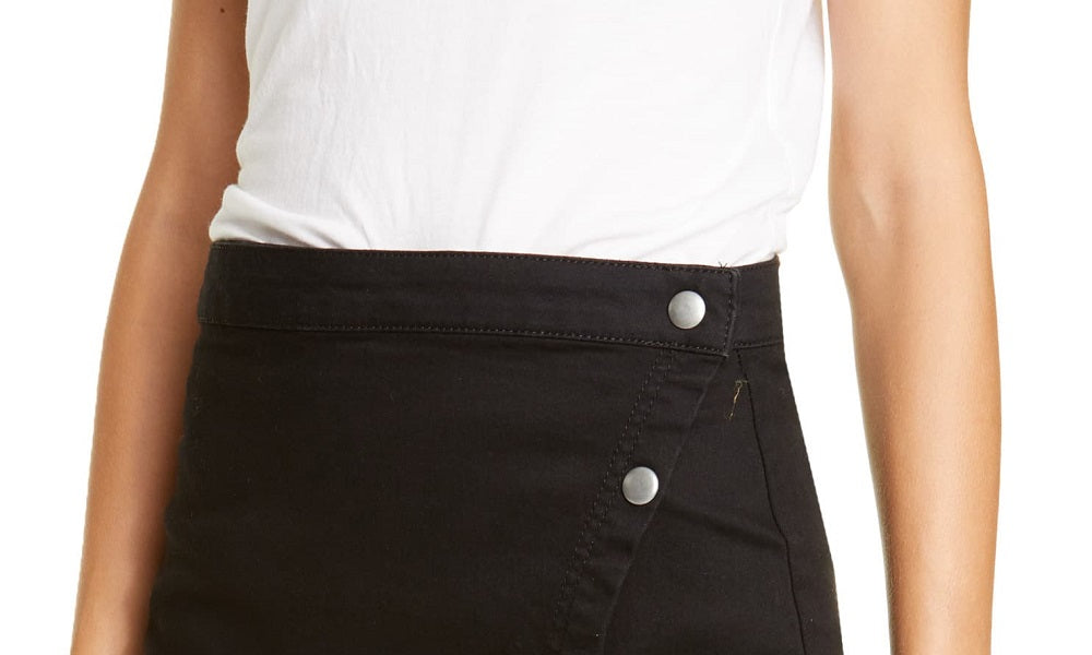 Mini saia evasê feminina Free People preta tamanho 0