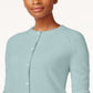 Karen Scott Cardigan Feminino com Botões e Contas Azul Tamanho XS