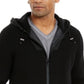 Jaqueta masculina INC International Concepts com zíper completo e capuz, preta, tamanho X-S