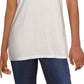 Camiseta feminina True Religion com logotipo gráfico embelezado, branca, tamanho G