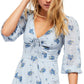 Vestido Midi Sea Glass Azul Free People Feminino Tamanho 10