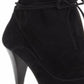 Botas casuais femininas Vince Camuto Avera Suede Bootie pretas tamanho 7,5 M