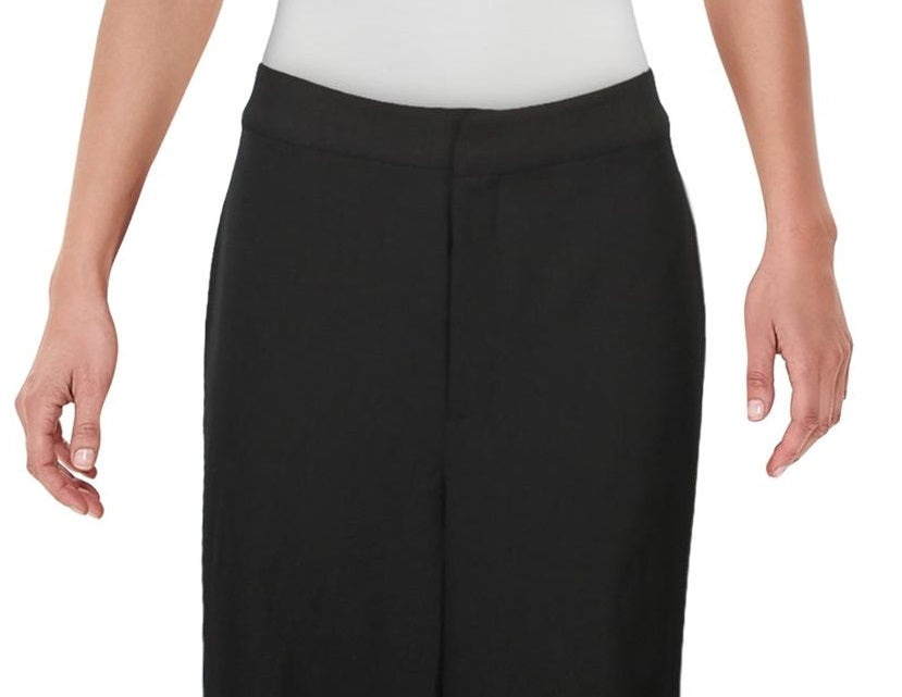 Calça de corrida feminina Rachel Roy, cintura média, perna larga, preta, tamanho pequeno