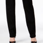 Calça jeans feminina estilo &amp; co, cintura média, justa, preta, tamanho 2