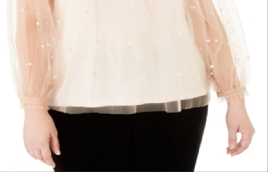 Regata transparente feminina International Concepts rosa tamanho 2XL