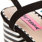 Betsey Johnson Andey Open Toe Feminino Ocasião Especial Tira em T Preto Tamanho 6,5