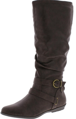 Botas de montaria Fairfield Buckle femininas White Mountain, marrom, tamanho 8,5 M