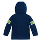 Moletom com capuz e pelúcia macios Cubcoats para meninos, Seattle Seahawks 2 em 1, com zíper e transformação, azul