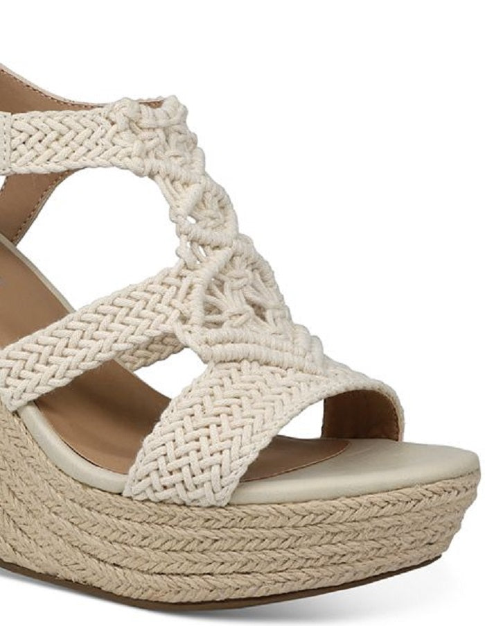 Sandália feminina Sun + Stone Esme com tiras abertas e bico fino, branca, tamanho 8, média