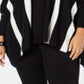 Poncho feminino Alfani Plus listrado preto, tamanhos 2X