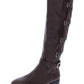 Botas de montaria femininas Thalia Sodi Veronika em couro sintético, marrom, tamanho 5,5 M