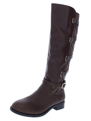Thalia Sodi Women's Veronika Faux Leather Riding Boots Brown Size 5.5 M