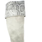 Botas femininas Rialto acima do joelho, cinza, tamanho 5 M