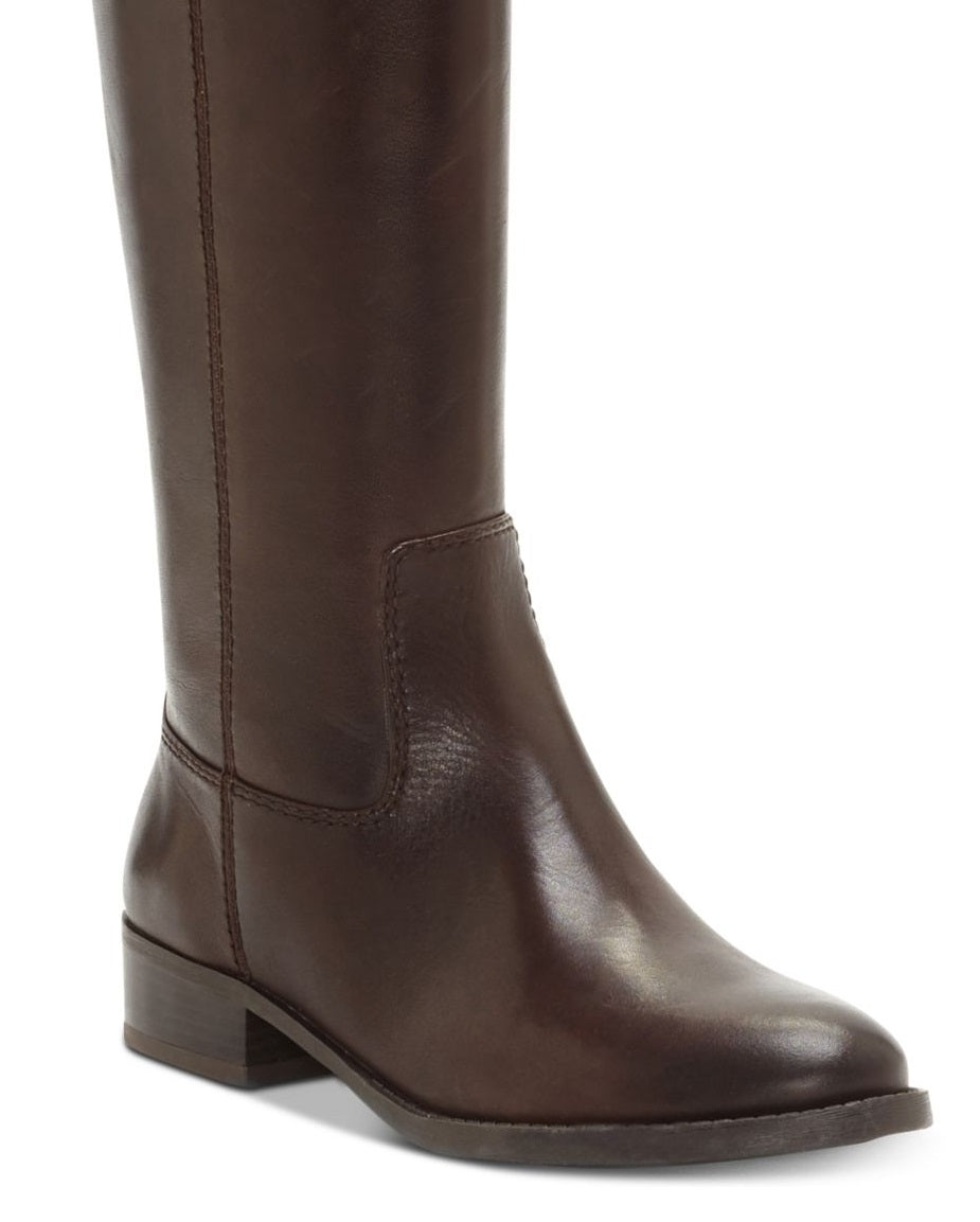 INC International Concepts Sapatos de montaria femininos Fawne Wide Calf Leather, marrom, tamanho 7,5 m