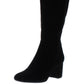 Botas sociais femininas de camurça com zíper e salto bloco da INC International Concepts, pretas, tamanho 6