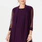 Jaqueta e vestido feminino R &amp; M Richards roxo tamanho 10 pequeno