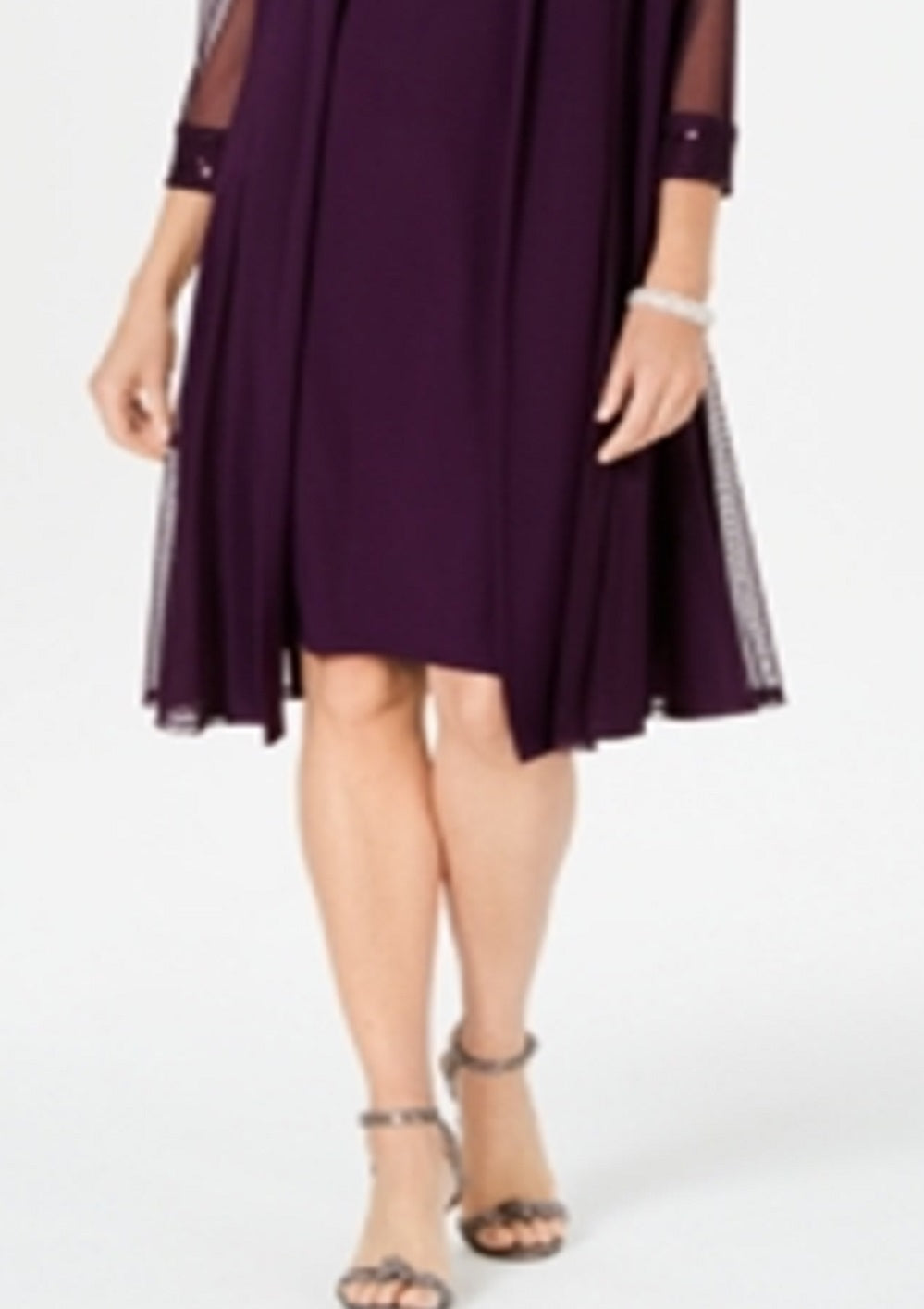 Jaqueta e vestido feminino R &amp; M Richards roxo tamanho 10 pequeno