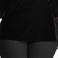 Camiseta Ralph Lauren Plus Velvet Manga Flutter Feminina Preta Tamanho 3X