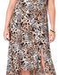 Vestido longo de festa feminino NY Collection Plus com ombros descobertos, marrom, tamanho 2X