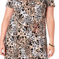 Vestido longo de festa feminino NY Collection Plus com ombros descobertos, marrom, tamanho 2X