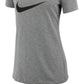 Camiseta Nike Feminina Gola Redonda Manga Curta Estampada Cinza Tamanho Médio