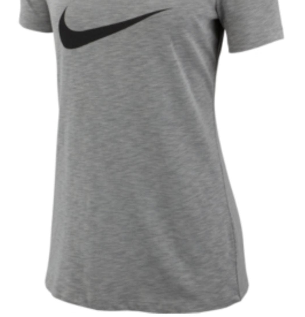 Camiseta Nike Feminina Gola Redonda Manga Curta Estampada Cinza Tamanho Médio