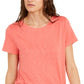 Camiseta feminina franzida INC International Concepts laranja tamanho GG