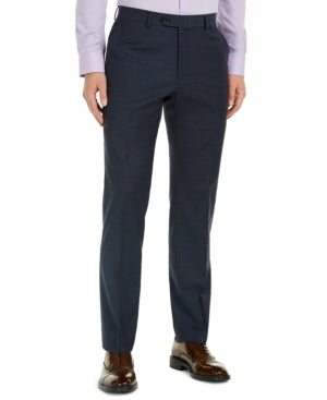 Calça de terno Tommy Hilfiger masculina Modern-Fit azul marinho Mini Grid THFlex tamanho azul marinho 44x30