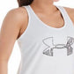 Camiseta regata Under Armour Fitness Performance feminina, branca, tamanho médio