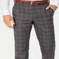 Calça de terno masculina Lauren Ralph Lauren Classic-Fit UltraFlex Stretch cinza escuro com vidraça tamanho 32x30