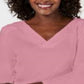 Karen Scott Blusa feminina de algodão com decote em V e ilhós, rosa, tamanho P