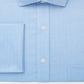 Camisa social masculina Tasso Elba Classic-Fit em sarja com punho francês, azul, tamanho 32-33