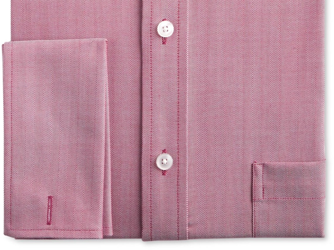 Camisa social masculina Tasso Elba com gola espinha de peixe, vermelha, tamanho 17x34-35