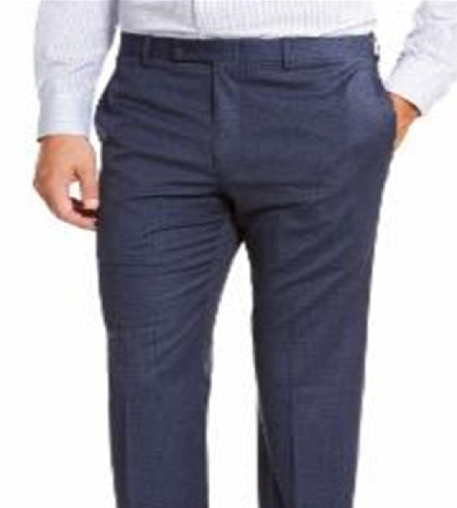 Calça social masculina Ralph Lauren Classic Fit UltraFlex Stretch xadrez azul tamanho 30x30