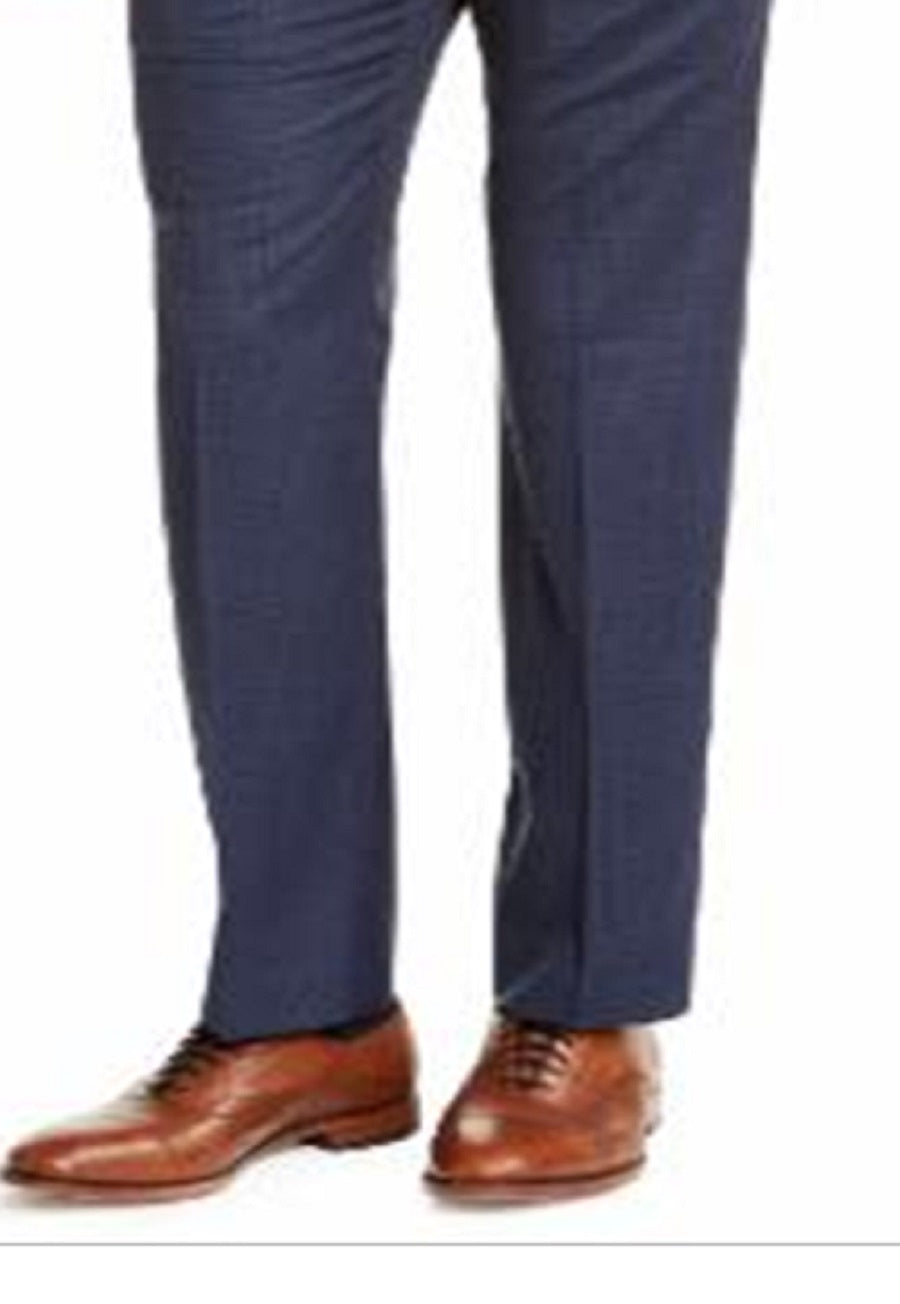 Calça social masculina Ralph Lauren Classic Fit UltraFlex Stretch xadrez azul tamanho 30x30