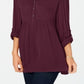 Camisa túnica babydoll feminina Style &amp; Co marrom tamanho pequeno P
