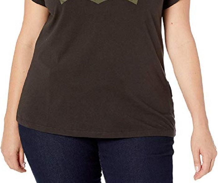 Camiseta Levi's Plus Perfect Tee sem bolso feminina preta tamanho 1X