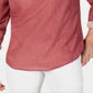 Camisa masculina com zíper Leo Quart da INC International Concepts, vermelha, tamanho XX-G