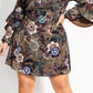 Vestido floral Highland feminino City Chic marrom tamanho 22W
