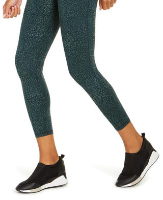 Ideology Women's Animal Print Fitness Athletic Leggings Green Size Medium