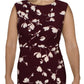Vestido de malha floral plissado Ralph Lauren feminino, branco, tamanho 16