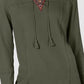 Estilo &amp; Co Feminino Cadarço Térmico Verde Tamanho Grande