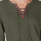 Estilo &amp; Co Feminino Cadarço Térmico Verde Tamanho Grande