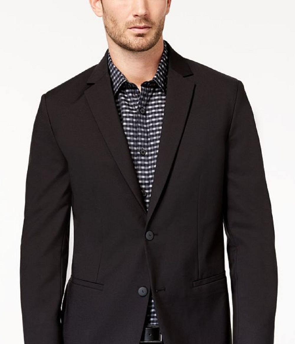 Casaco esportivo elástico luxuoso masculino Alfani, preto, tamanho médio