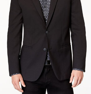 Casaco esportivo elástico luxuoso masculino Alfani, preto, tamanho médio