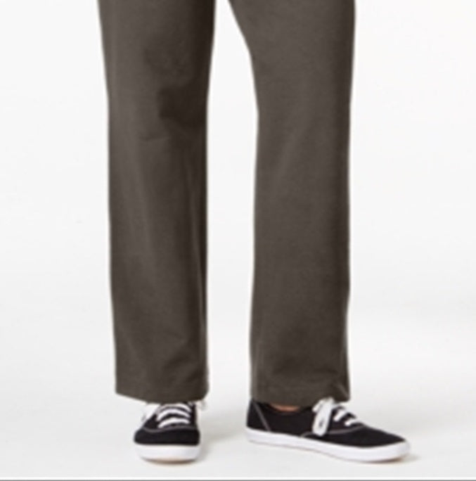 Calça esportiva feminina Karen Scott com cordão, marrom, tamanho pequeno