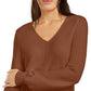 Suéter Alfani Ribbed Túnica Marrom Tamanho G