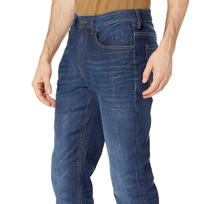 Calça jeans masculina Buffalo David Bitton Six X Straight Leg, azul, tamanho 31x32
