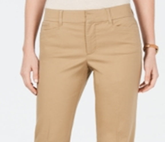 Calça jeans feminina Charter Club marrom tamanho 14 pequena