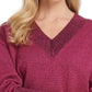 Suéter DKNY Glitter Speck Feminino Rosa Tamanho P